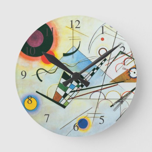 Composition VIII by Wassily Kandinsky  Round Clock