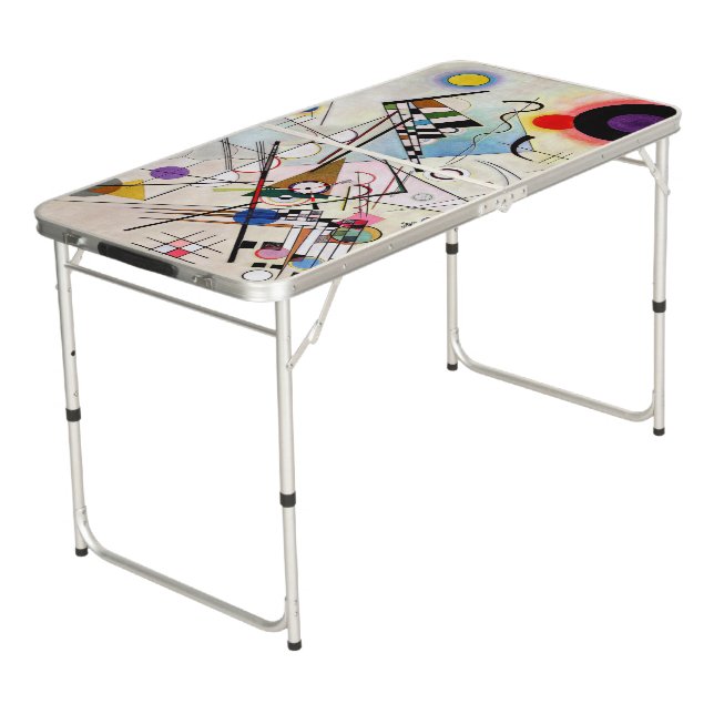 Composition VIII, Wassily Kandinsky Beer Pong Table (Angled)