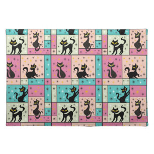 Composition with 5 Black Cats Placemat