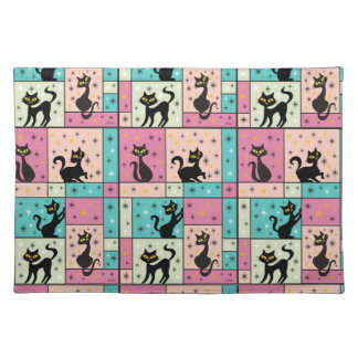 Composition with 5 Black Cats Placemat