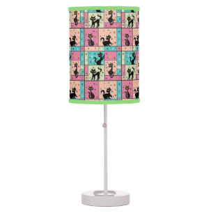 Composition with 5 Black Cats Table Lamp