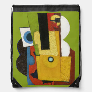 Composition with guitar, Amadeo de Souza-Cardoso Drawstring Bag