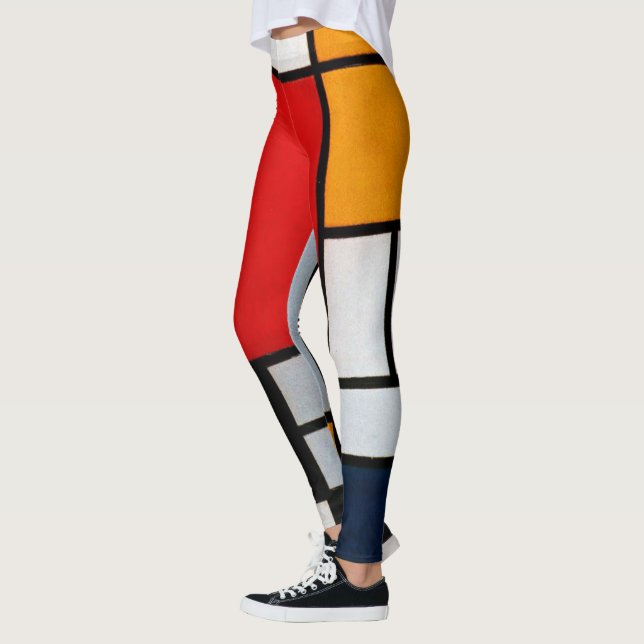 Composition with Large Red Plane Leggings (Left)