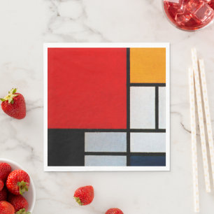 Composition with Large Red Plane Napkins