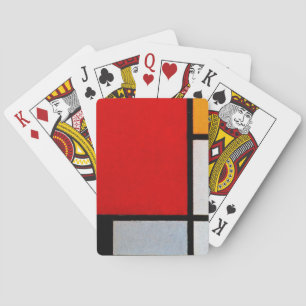 Composition with Large Red Plane Poker Cards