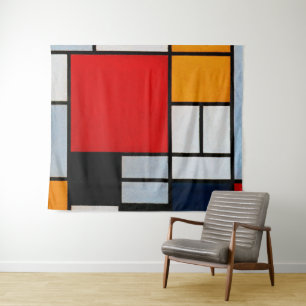 Composition with Large Red Plane Tapestry