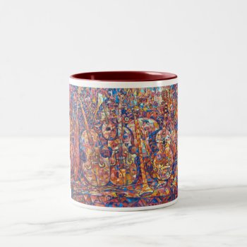 Composition With Musical Instruments Painting Mug by asoldatenko at Zazzle