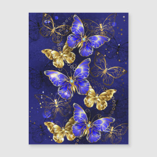 Composition with Sapphire Butterflies