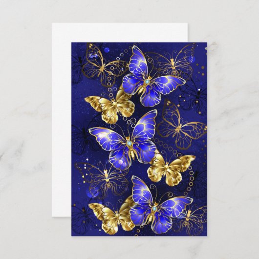 Composition with Sapphire Butterflies (Front/Back)