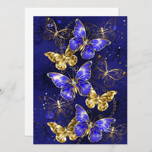 Composition with Sapphire Butterflies (Front/Back)