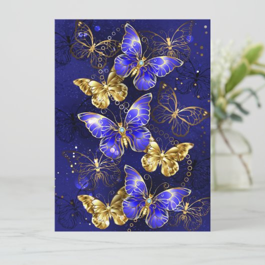 Composition with Sapphire Butterflies (Standing Front)