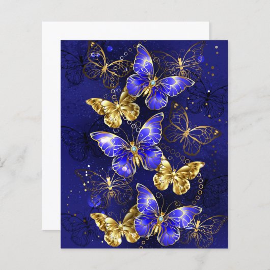 Composition with Sapphire Butterflies (Front/Back)