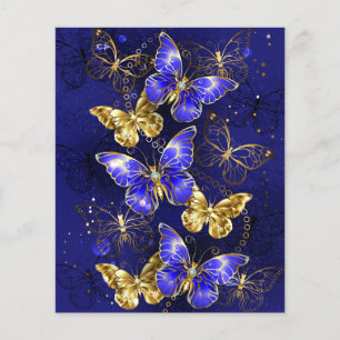Composition with Sapphire Butterflies