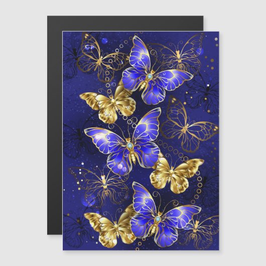 Composition with Sapphire Butterflies (Front/Back)
