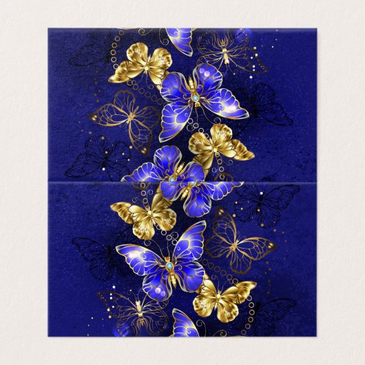 Composition with Sapphire Butterflies (Outside Unfolded)