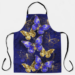 Composition with Sapphire Butterflies Apron