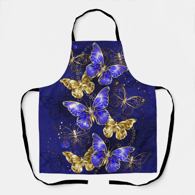Composition with Sapphire Butterflies Apron (Front)