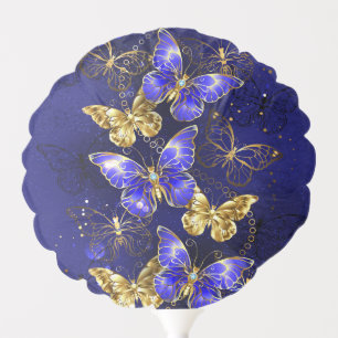 Composition with Sapphire Butterflies Balloon