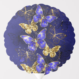 Composition with Sapphire Butterflies Balloon