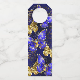 Composition with Sapphire Butterflies Bottle Hanger Tag