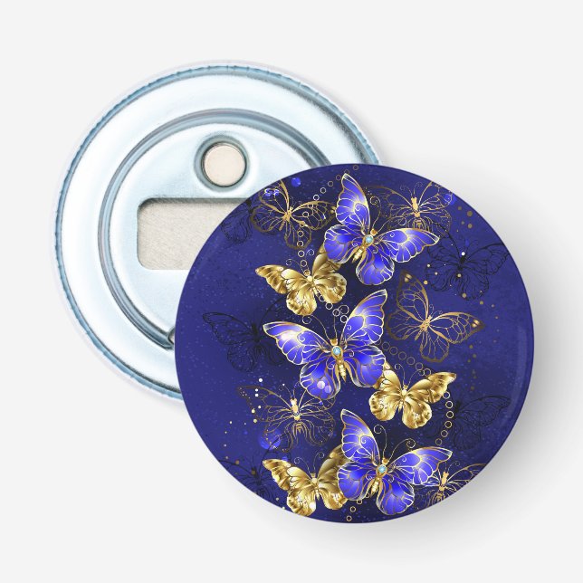 Composition with Sapphire Butterflies Bottle Opener (Front)