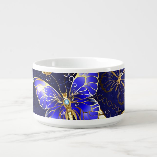 Composition with Sapphire Butterflies Bowl (Center)