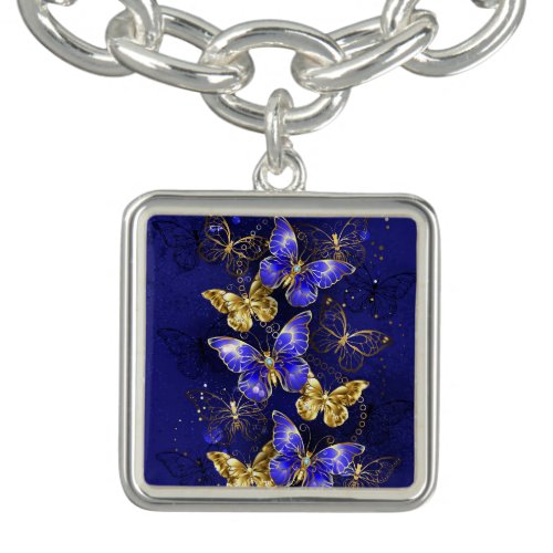 Composition with Sapphire Butterflies Bracelet