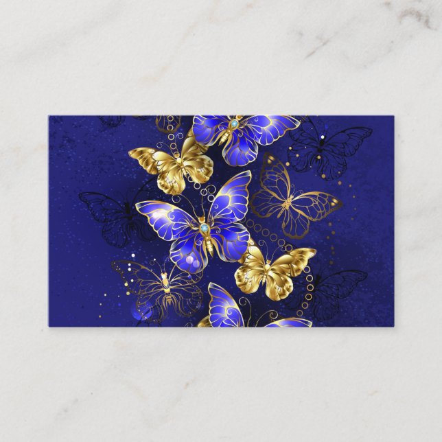 Composition with Sapphire Butterflies Business Card (Front)