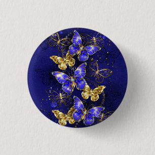 Composition with Sapphire Butterflies Button
