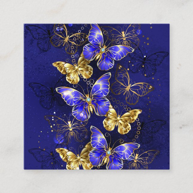 Composition with Sapphire Butterflies Calling Card (Front)