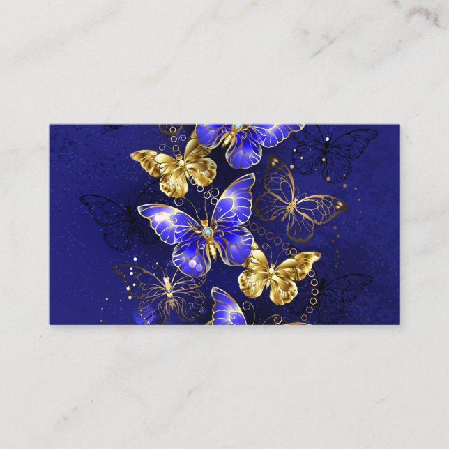 Composition with Sapphire Butterflies Calling Card (Front)