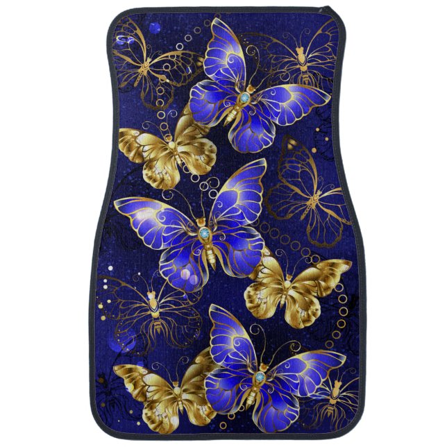 Composition with Sapphire Butterflies Car Floor Mat (Front)