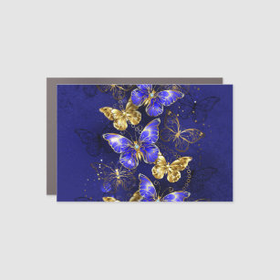 Composition with Sapphire Butterflies Car Magnet