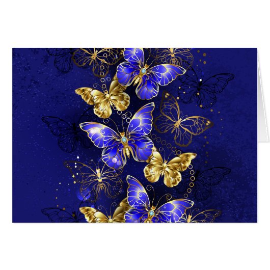 Composition with Sapphire Butterflies Cards (Front Horizontal)