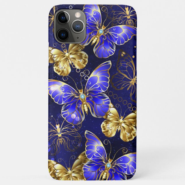 Composition with Sapphire Butterflies Case-Mate iPhone Case (Back)