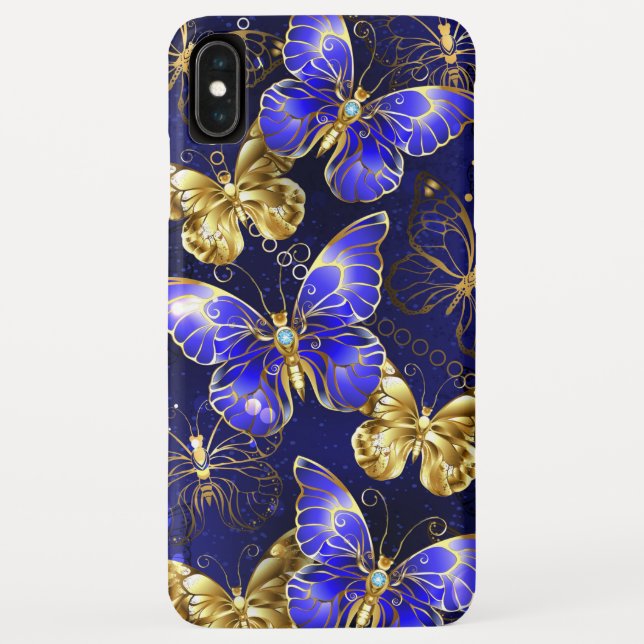 Composition with Sapphire Butterflies Case-Mate iPhone Case (Back)