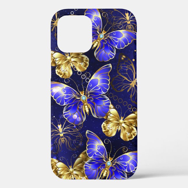Composition with Sapphire Butterflies Case-Mate iPhone Case (Back)