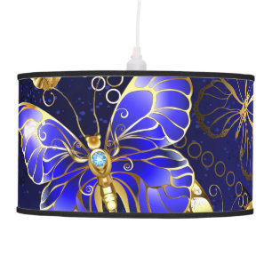 Composition with Sapphire Butterflies Ceiling Lamp