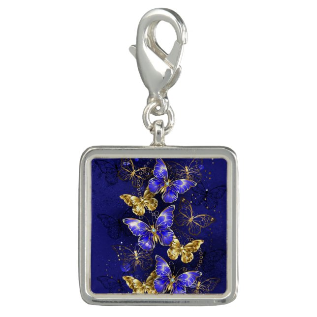 Composition with Sapphire Butterflies Charm (Front)