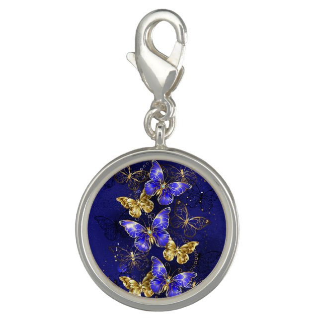 Composition with Sapphire Butterflies Charm (Front)