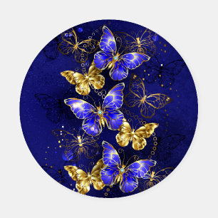 Composition with Sapphire Butterflies Coaster Set