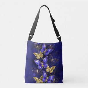Composition with Sapphire Butterflies Crossbody Bag