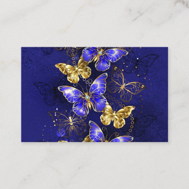 Composition with Sapphire Butterflies Discount Card (Front)