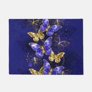 Composition with Sapphire Butterflies Doormat