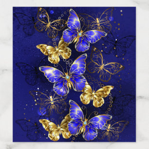 Composition with Sapphire Butterflies Envelope Liner