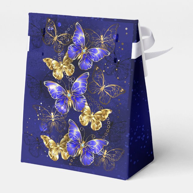 Composition with Sapphire Butterflies Favor Boxes (Back Side)