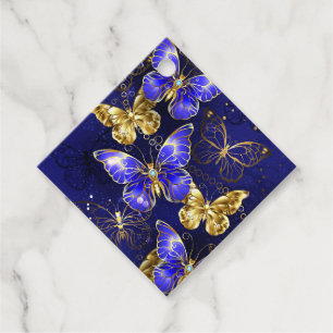 Composition with Sapphire Butterflies Favor Tags