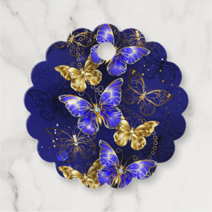 Composition with Sapphire Butterflies Favor Tags