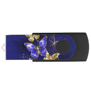 Composition with Sapphire Butterflies Flash Drive