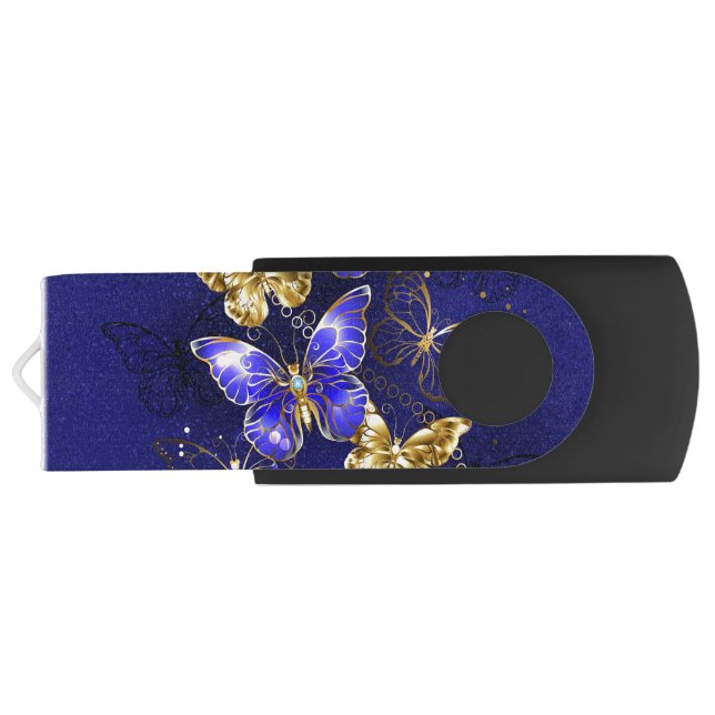 Composition with Sapphire Butterflies Flash Drive (Back)